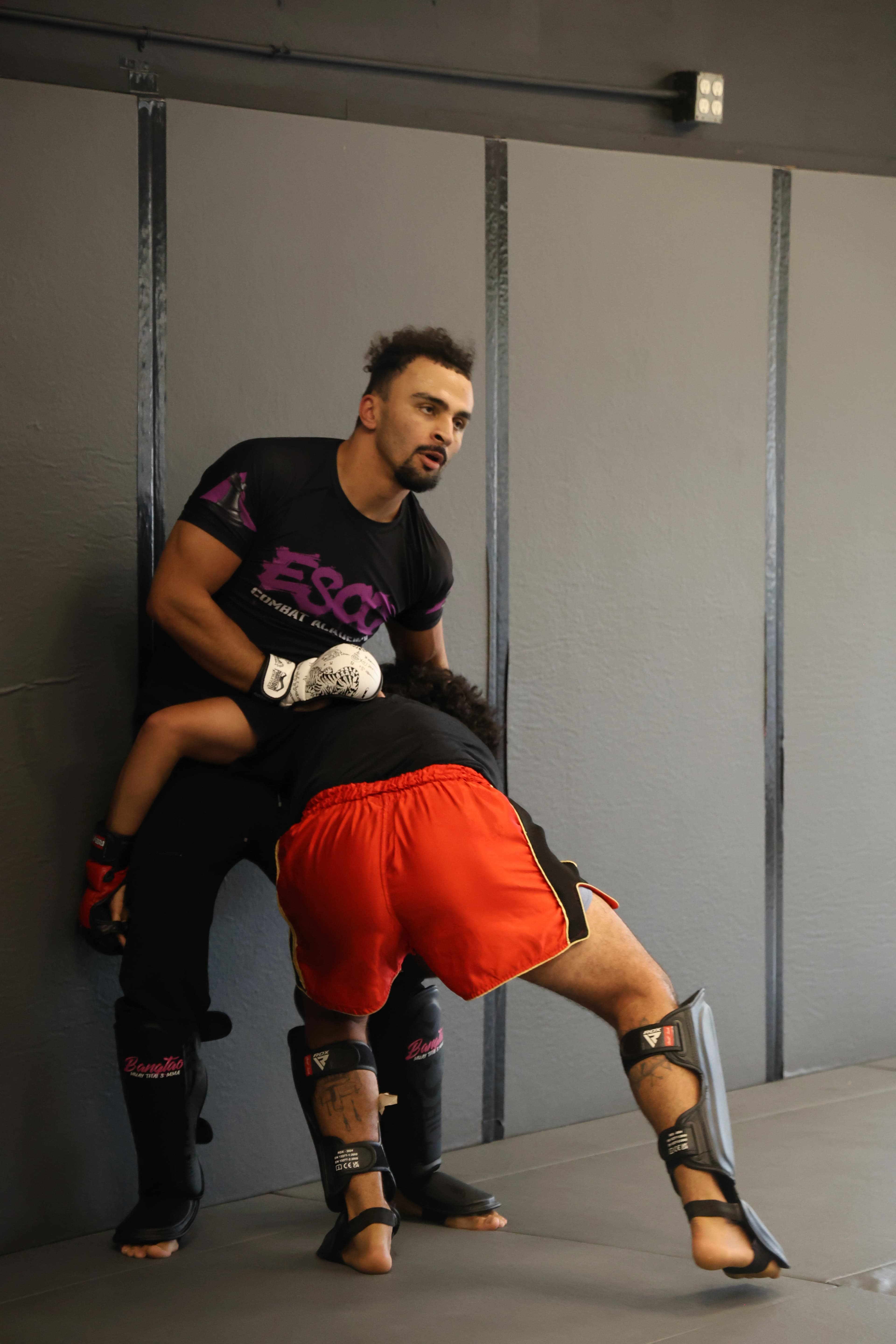 Students learning MMA striking and grappling