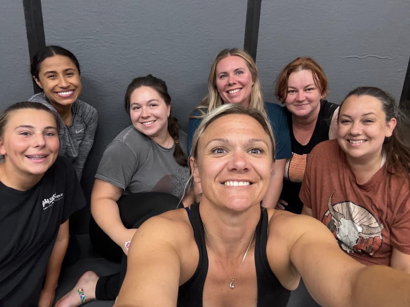 Martial arts students training together